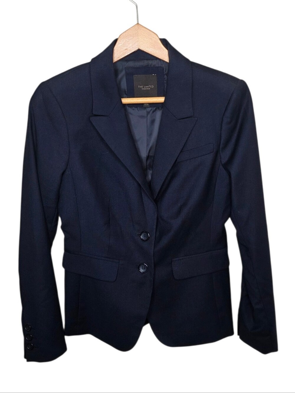 The Limited Dark Navy Two Button Tailored Blazer Size 4 Office Classic